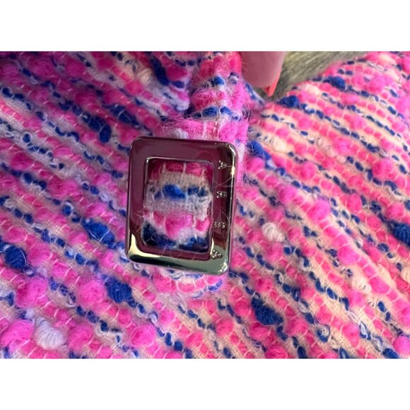 AREA Embellished crystal grape FUCHSIA Wool Blend Mini Dress Size 14 - Picture 11 of 13